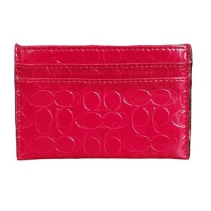 Coach F62544 Embossed Liquid Gloss Credit Card Business Card Case